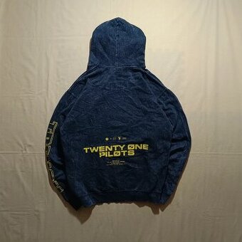 Twenty One Pilots Trench sivá mikina s kapucňou distressed S