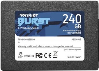 Patriot Burst 240GB, 2.5" / SATA 6Gb/s