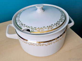 Retro polievková misa s kvetinovým vzorom, Thun Vera, na opr