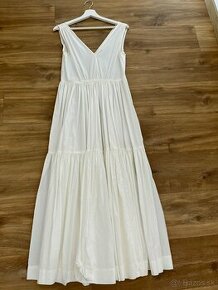 Biele bavlnené maxi šaty H&M
