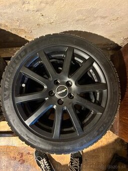 Predám čierne disky 5x100 R16 s pneumatikami Michelin Alpin