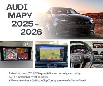 Aktualizácia navigácie AUDI Mapy 2025 26 Carplay / Kodovanie