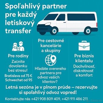 Transfer na letiska Partizanske, Topolcany