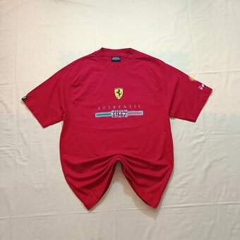 Vintage 90s Ferrari červené tričko s potlačou formula F1 M