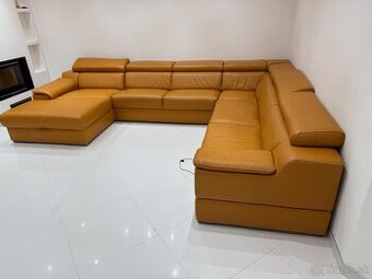Predám koženú rohovú sedaciu súpravu 3,80x3m