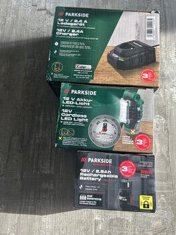 Predám nové náradie Parkside (nabíjačka, batéria, LED svetlo