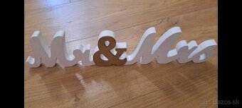 Mr&Mrs na stôl - svadba