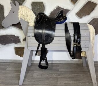 Australské sedlo bez hrušky černé krátké