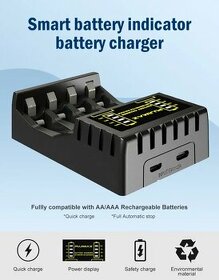 USB nabijacka pre 4x AA/AAA baterie