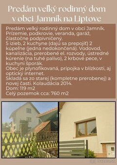 Predám dom na Liptove