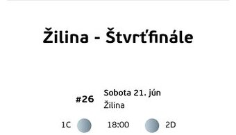 ME U21 Štvrťfinále Žilina 2x