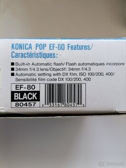 Nepoužívaný analógový fotoaparát Minolta