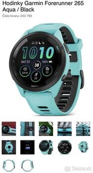 Garmin Forerunner 265 Aqua black 47mm