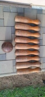 🪵 Starý drevený kolkový set