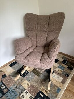 Hojdacie kreslo hnedé  do obývačky/ na kojenie / relaxovanie - 1