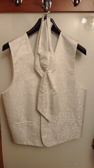 Svadobná vesta + kravata. - 1