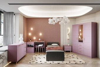 Šatníková skrina+komoda+nočný stolík