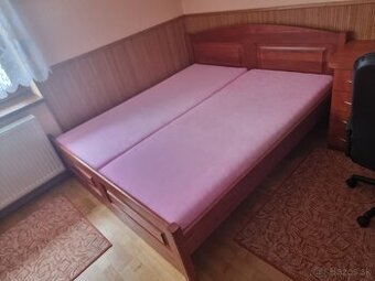 Manželská posteľ dubová 180x200 cm