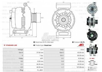 Alternator Honda CR-V III N22B  2.2  ACCORD 104210-1150
