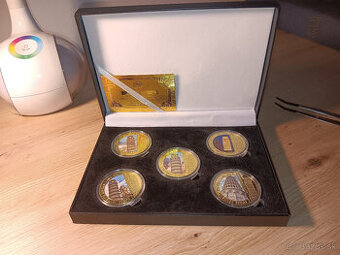 pozlatene PISSA pamatne mince