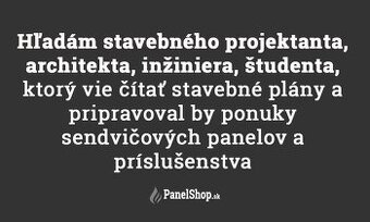 Hľadám stavebného projektanta, architekta, inžiniera