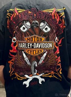 Motorkársku košeľu zn. Harley Davidson veľ. XL - XXL