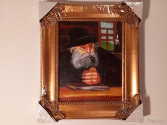 Olejomalba na plátně - zdobený rám 310x260mm - 004