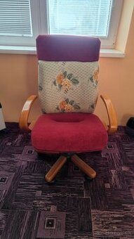 ✅ Kancelárske kreslo červené otočné