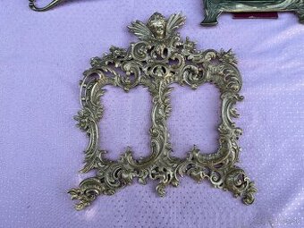 Dvojitý mosadzný zdobený rámik