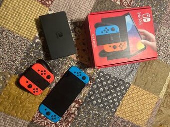 ‼️ NINTENDO SWITCH OLED ‼️ Plus hry, SIM-karta, ovládače.
