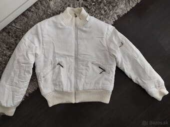 Biela puffer dámska bunda M/38