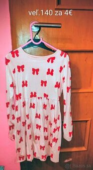 Šaty s dlhým rukávom veľ 140 nove