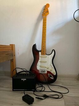 Elektricka gitara sx vintage a zosilnovač boss katana