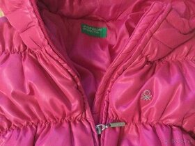 Ružová bunda Benetton pre dievčatá