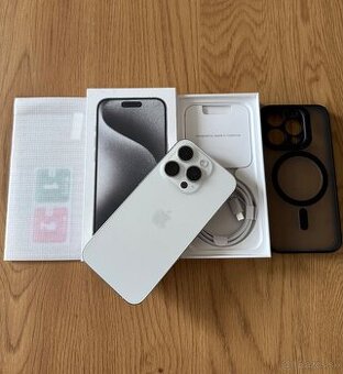 iPhone 15 Pro 256 gb White Titanium - nepoužitý, záruka
