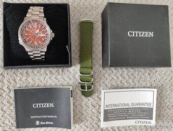 hodinky citizen nighthawk promaster dark red
