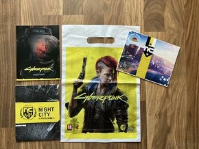 Cyberpunk 2077 mapa, pohľadnice, sprievodca, taška