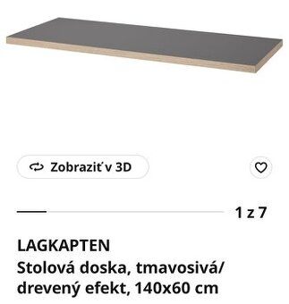 Stolová doska + stojanová noha  Ikea
