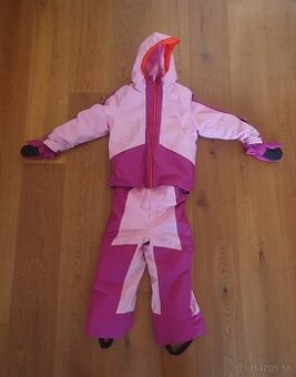 Detská lyžiarska kombinéza 5-6 rokov ružová