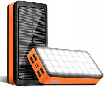 Powerbanka s LED osvetlením Psooo PS-900 Solárna - 30000mAh