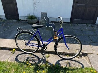Damsky bicykel s detskou sedackou