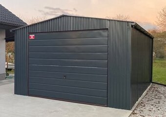 Plechová garáž 6x4 m antracit