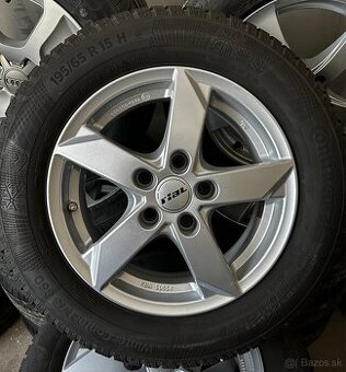 5x112 R15 6J ET43 Rial Kodiak + 195/65 R15 zimné Continental