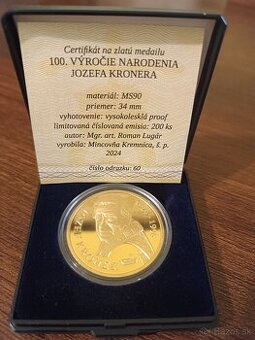 Medaila - Jozef Kroner