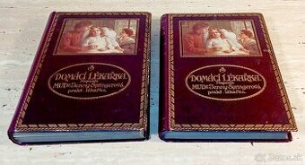 Starožitné lékařské knihy Domácí lékařka, oba dva díly, 1923