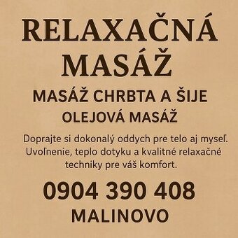 Relaxačne masáže