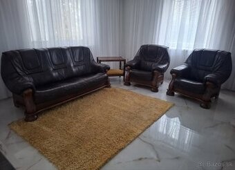 Kožená suprava + stolík