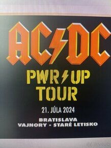 AC/DC - PWR UP TOUR, BRATISLAVA 2024 (2x lístok na sedenie)