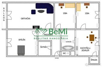 4 izbový byt, Chrenová - čiastočná rekonštrukcia balkón, piv