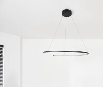 Dizajnová lampa NOCA LUCE - čierna - priemer 70cm